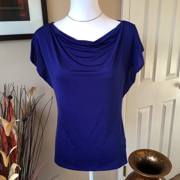 Worthington Tops - Worthington Royal Blue Cowl Neck Blouse Size S